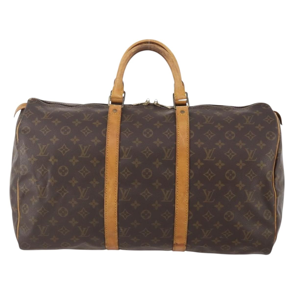 LOUIS VUITTON Monogram Keepall 50 Boston Bag M41426 LV Auth YKZ016