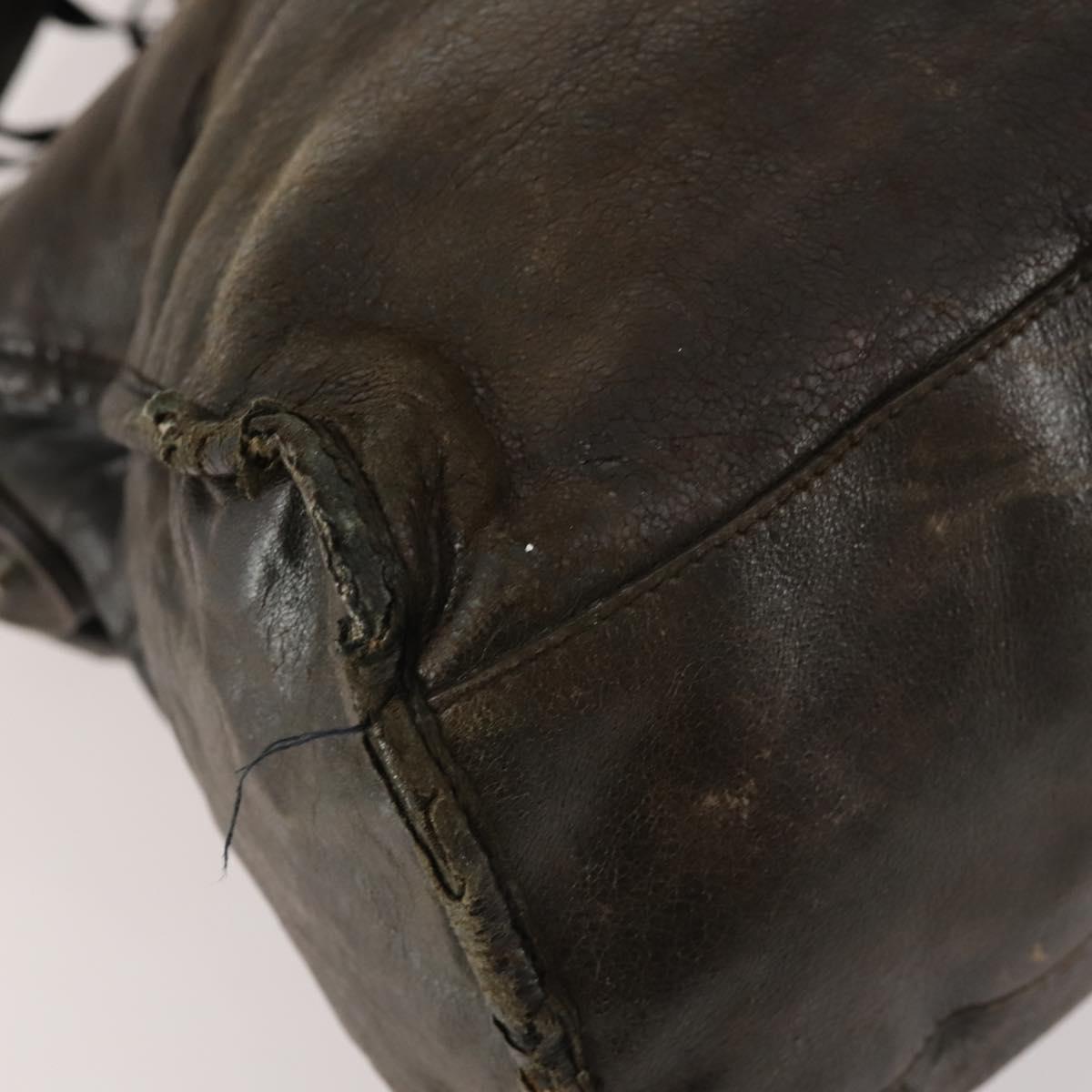 BALENCIAGA The City Hand Bag Leather 2way Brown 115748 Auth YKZ094