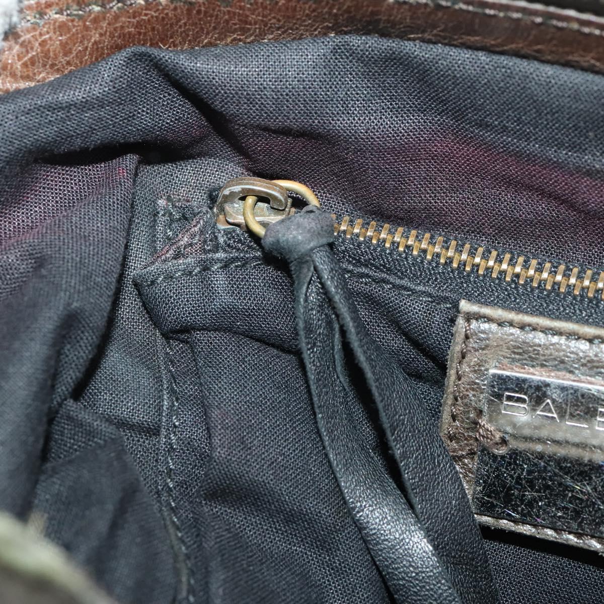 BALENCIAGA The City Hand Bag Leather 2way Brown 115748 Auth YKZ094