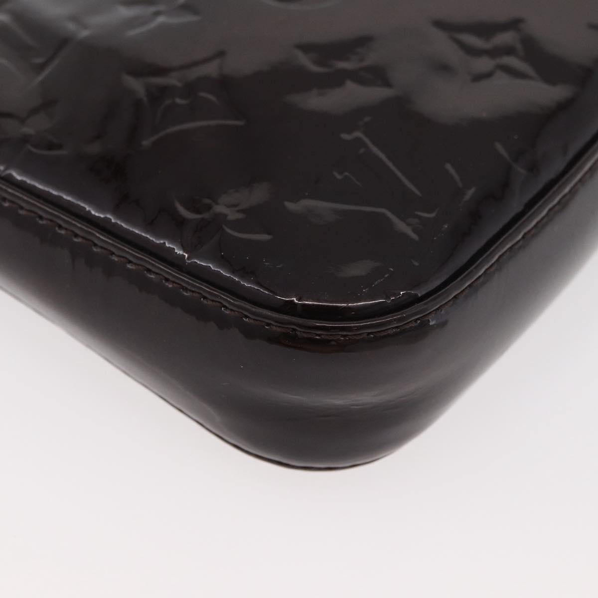LOUIS VUITTON Vernis Pochette Accessoires Pouch Amarante M91576 LV Auth YKZ1011A