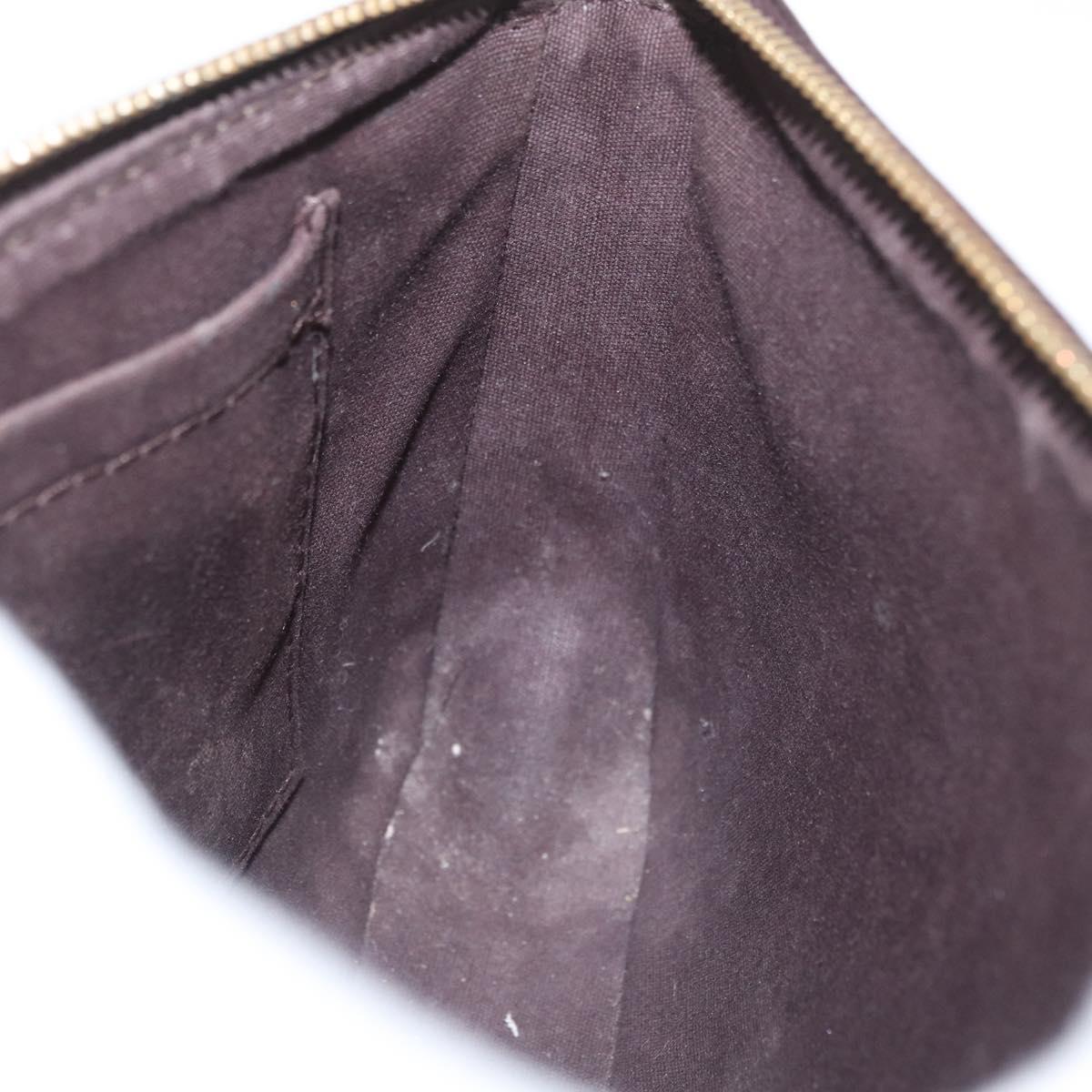LOUIS VUITTON Vernis Pochette Accessoires Pouch Amarante M91576 LV Auth YKZ1011A