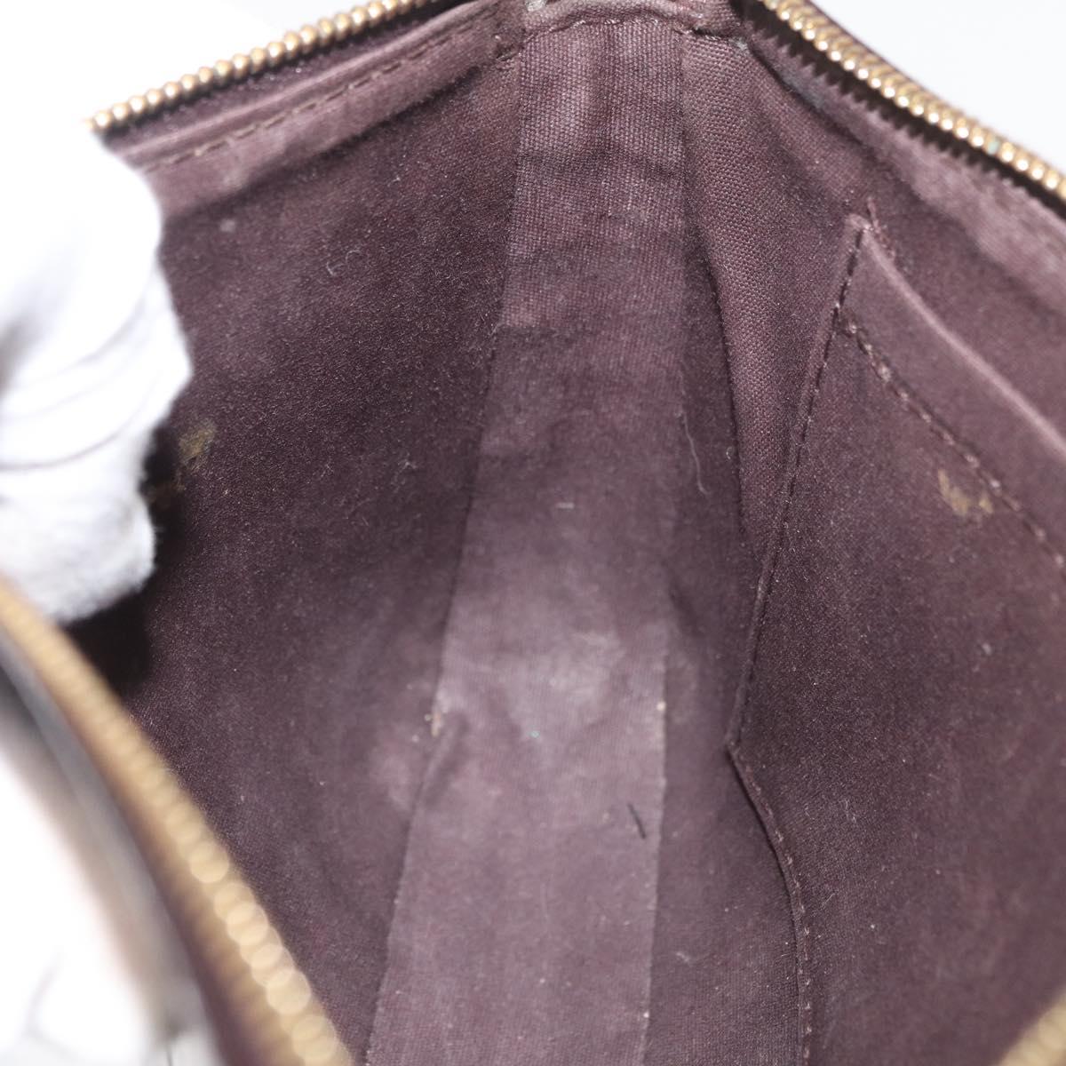 LOUIS VUITTON Vernis Pochette Accessoires Pouch Amarante M91576 LV Auth YKZ1011A