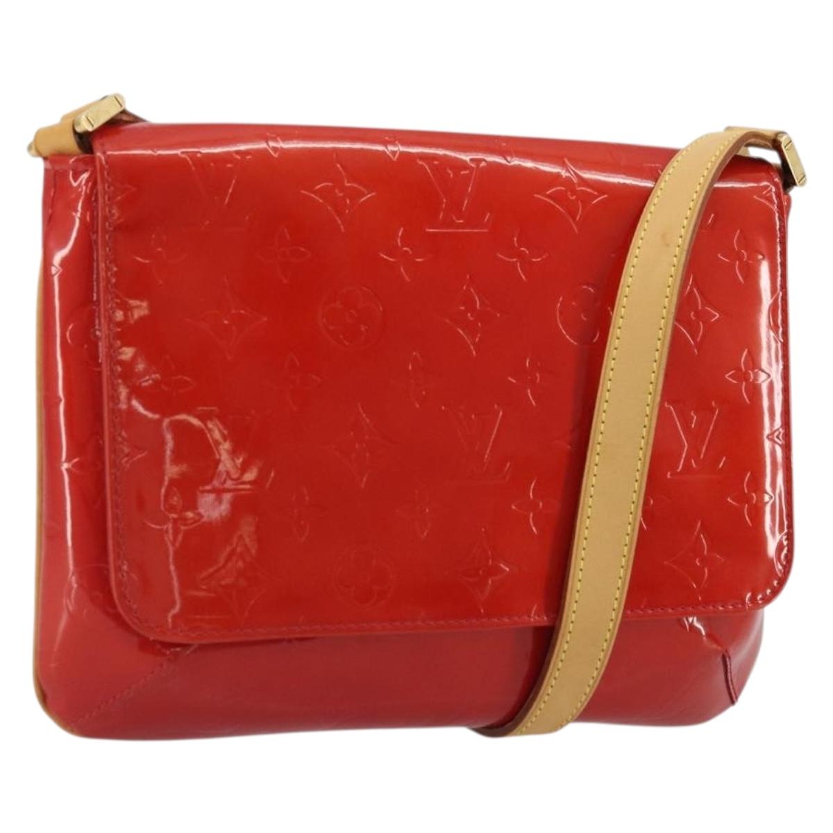 LOUIS VUITTON Monogram Vernis Thompson Street Bag Red M91094 Auth YKZ1042