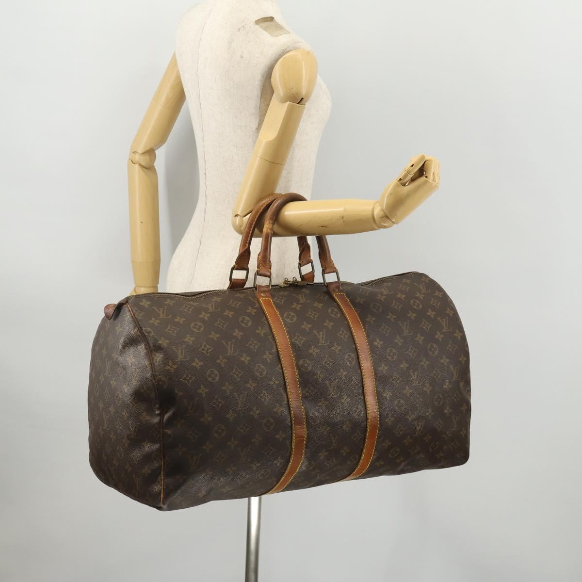 LOUIS VUITTON Monogram Keepall 45 Boston Bag M41428 LV Auth YKZ114