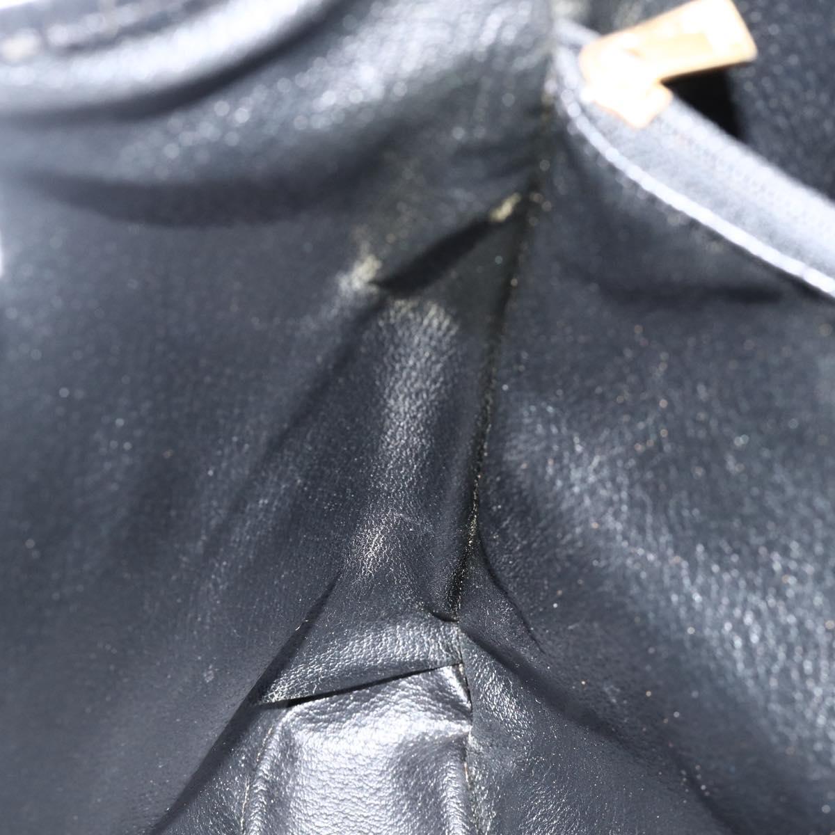 CELINE Macadam Canvas Tote Bag PVC Leather Black Gold Auth YKZ1148