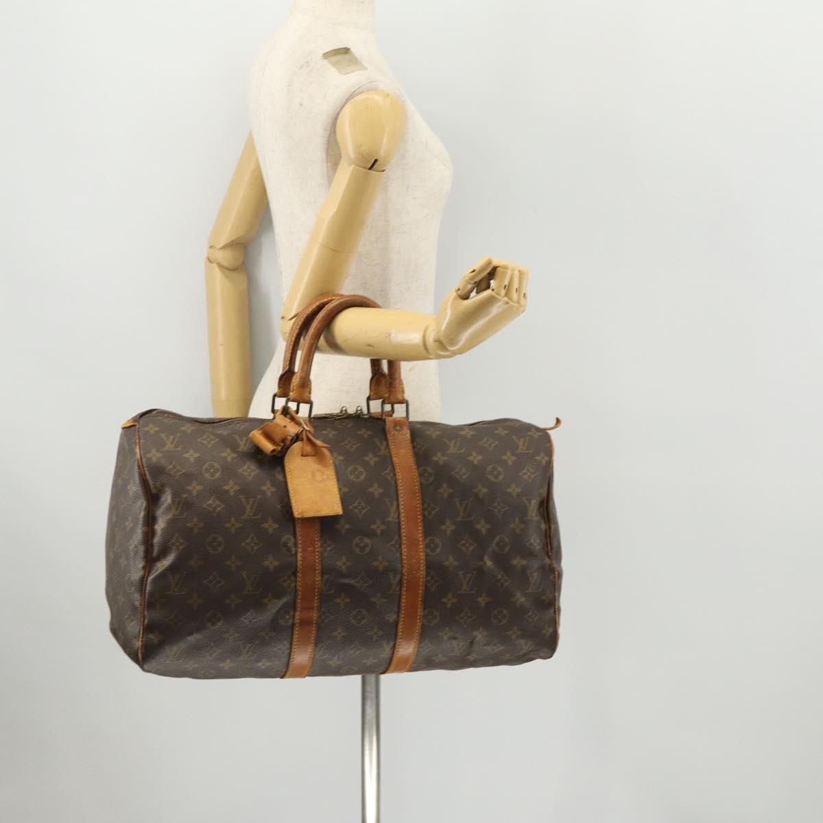 LOUIS VUITTON Monogram Keepall 45 Boston Bag M41428 LV Auth YKZ115