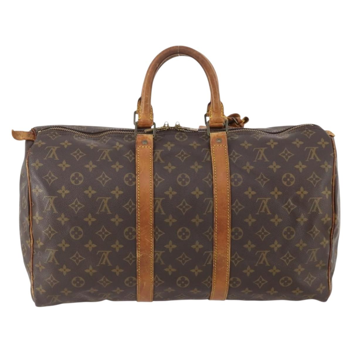 LOUIS VUITTON Monogram Keepall 45 Boston Bag M41428 LV Auth YKZ115