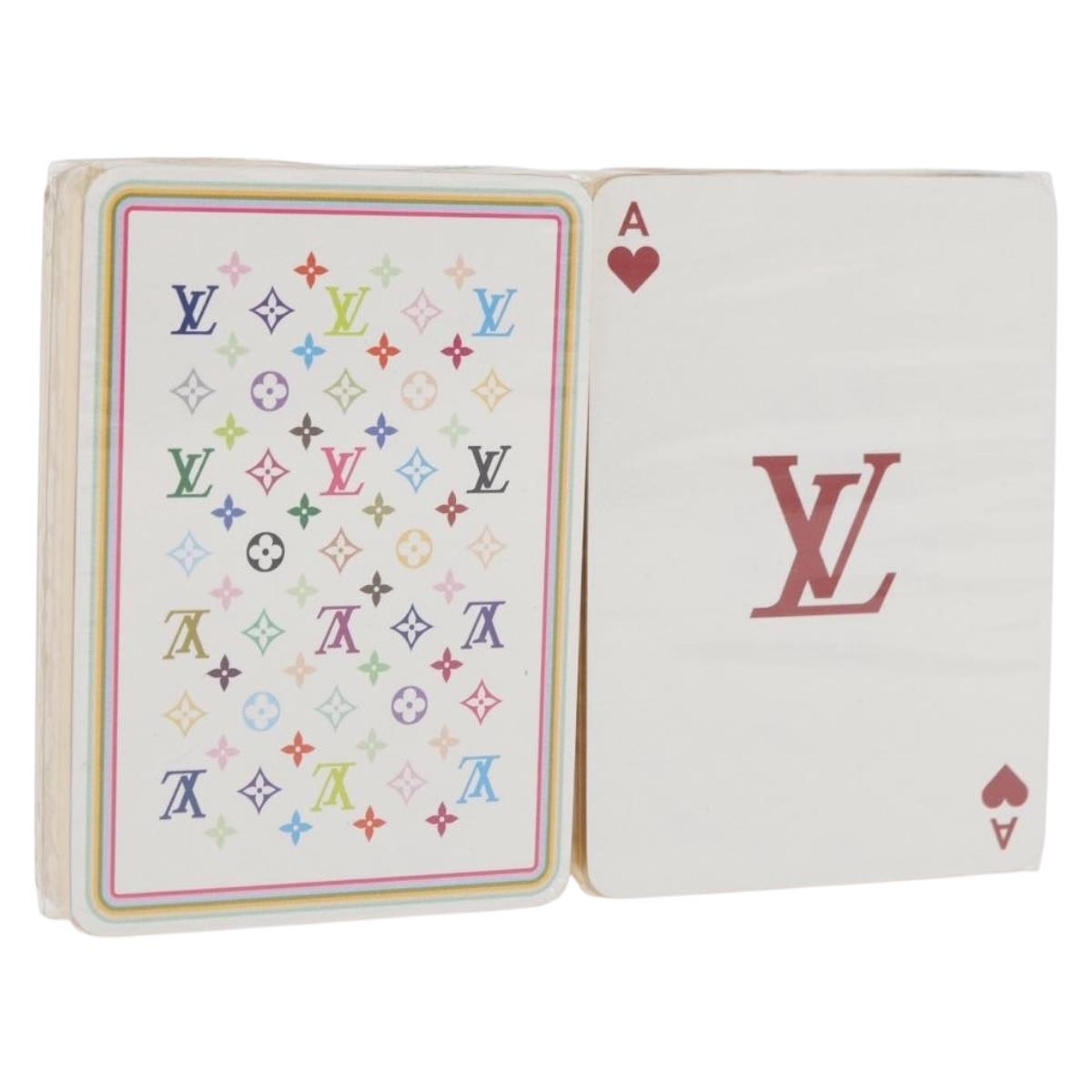 LOUIS VUITTON Multicolor Playing Cards Black White LV Auth YKZ1173