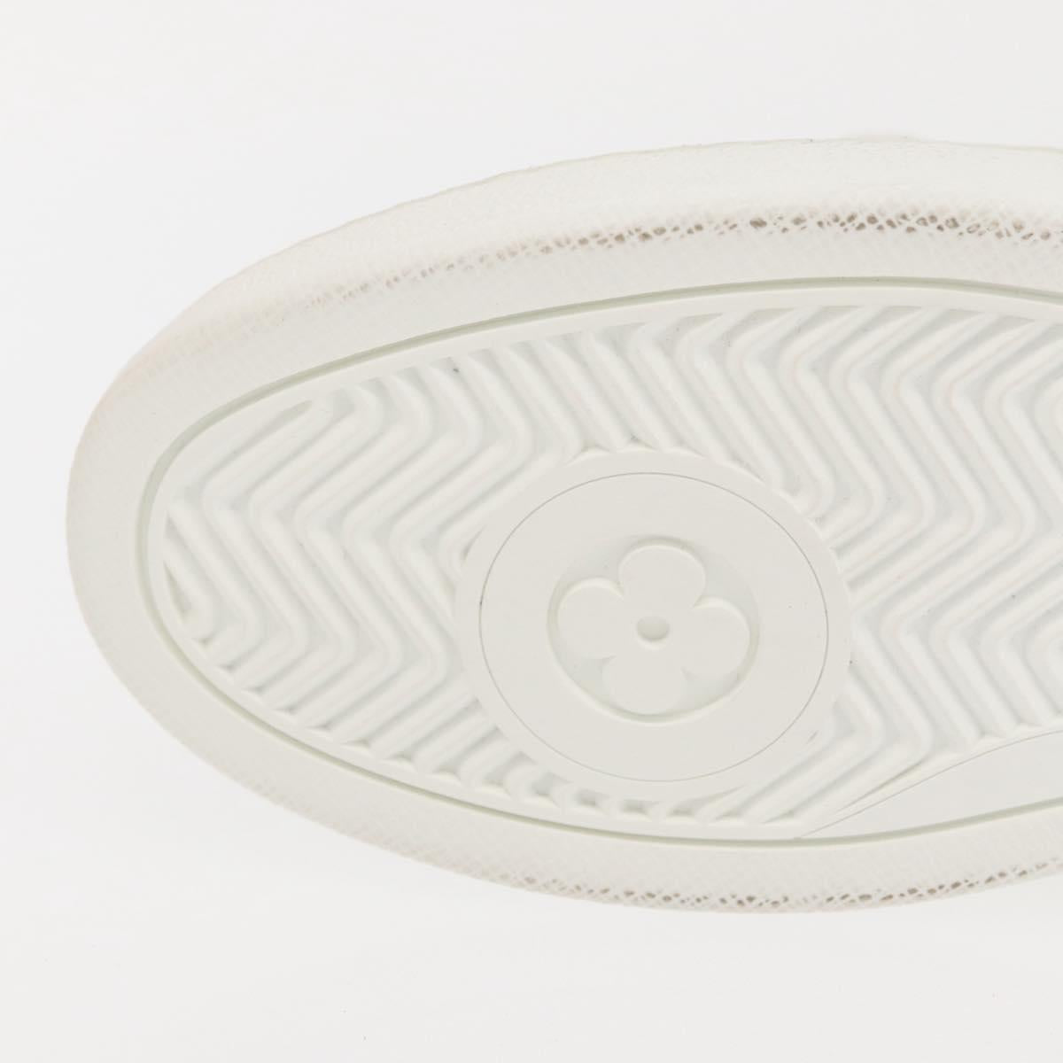 LOUIS VUITTON Boon Box Line High Cut Sneakers White LV Auth YKZ1186M
