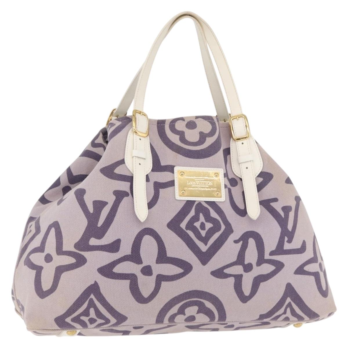 LOUIS VUITTON Cruise line Taicienne GM Bag Canvas Purple M95681 LV Auth YKZ1211