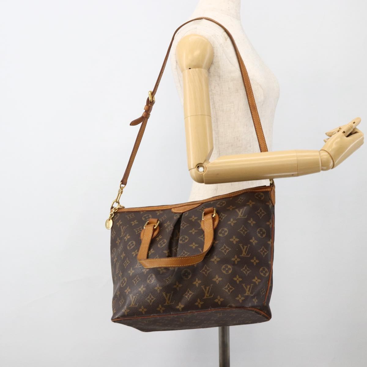 LOUIS VUITTON Monogram Palermo PM Tote Bag M40145 LV Auth YKZ1236