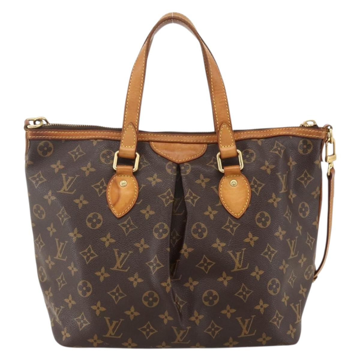 LOUIS VUITTON Monogram Palermo PM Tote Bag M40145 LV Auth YKZ1236