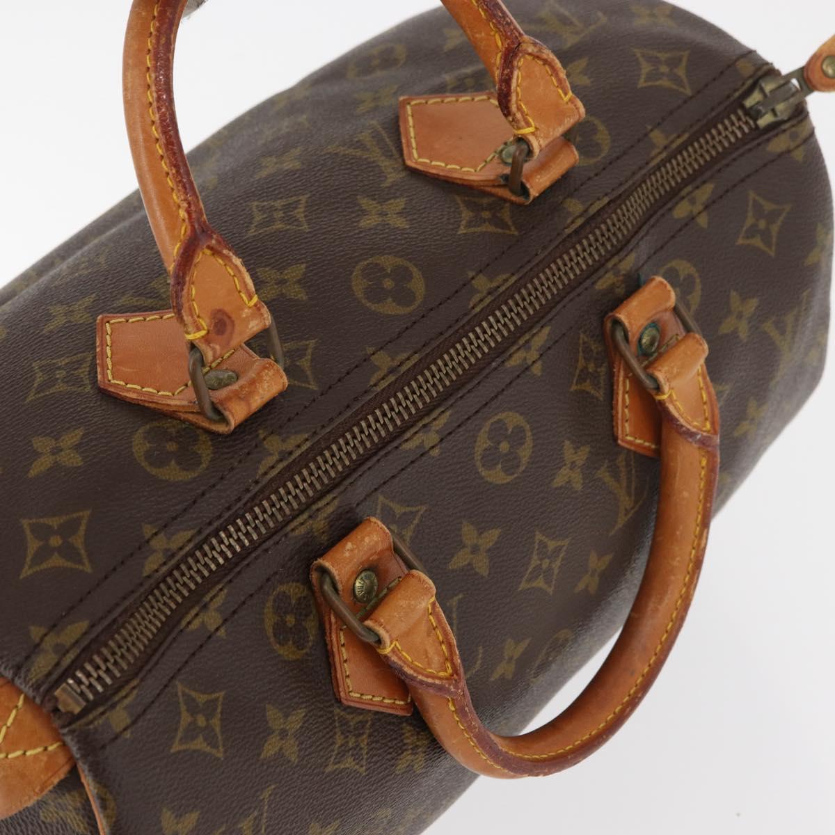 LOUIS VUITTON Monogram Speedy 30 Hand Bag M41526 LV Auth YKZ1261