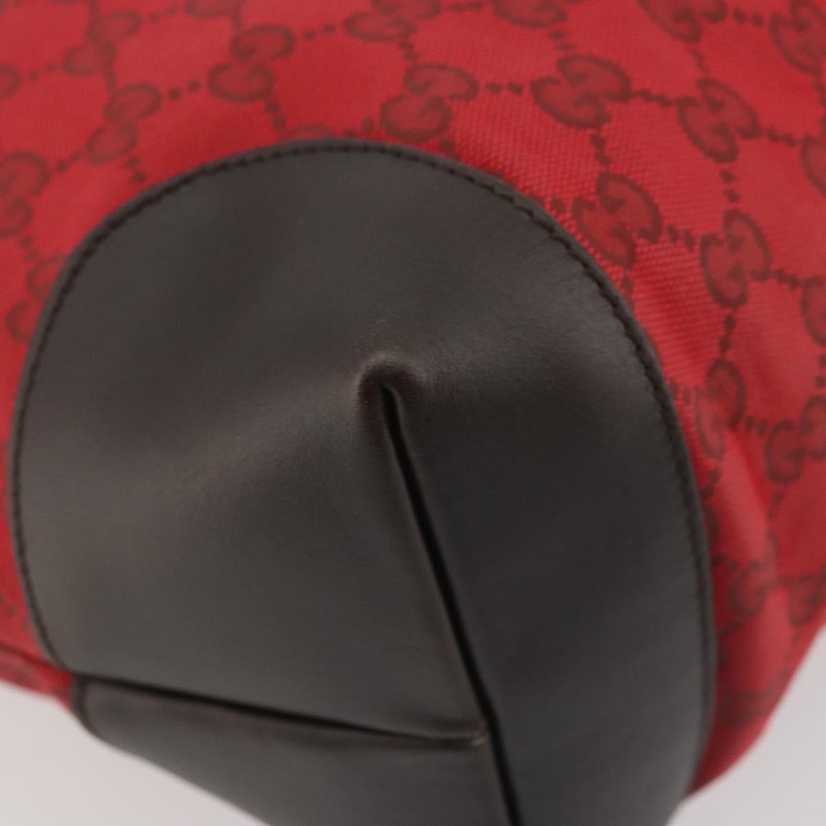 GUCCI GG Canvas Tote Bag Red Gold 308928 Auth YKZ1284A