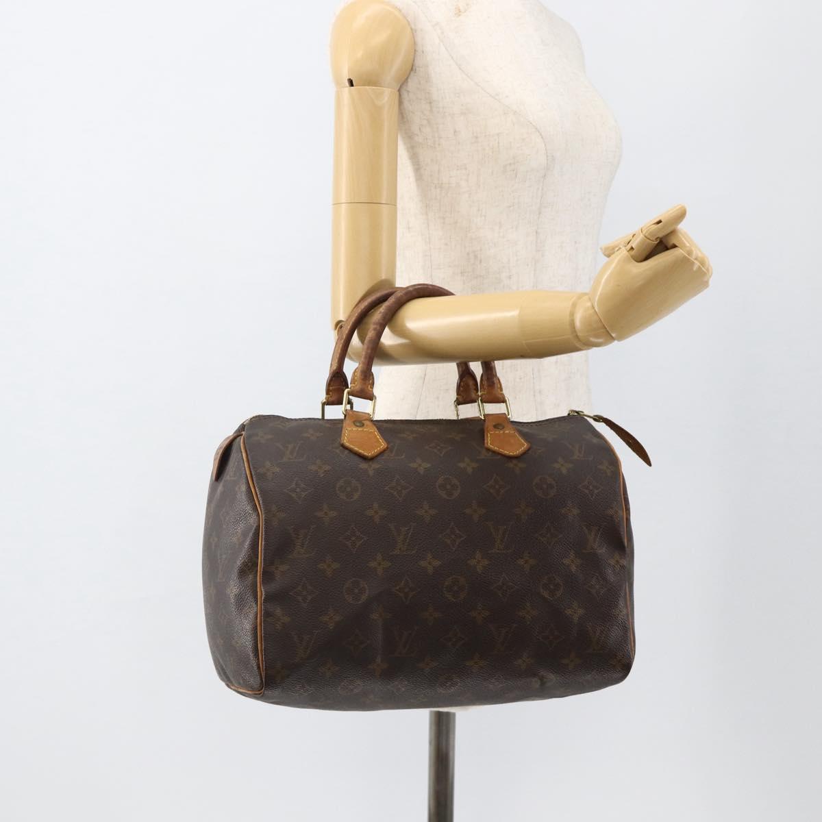 LOUIS VUITTON Monogram Speedy 30 Hand Bag M41526 LV Auth YKZ1288
