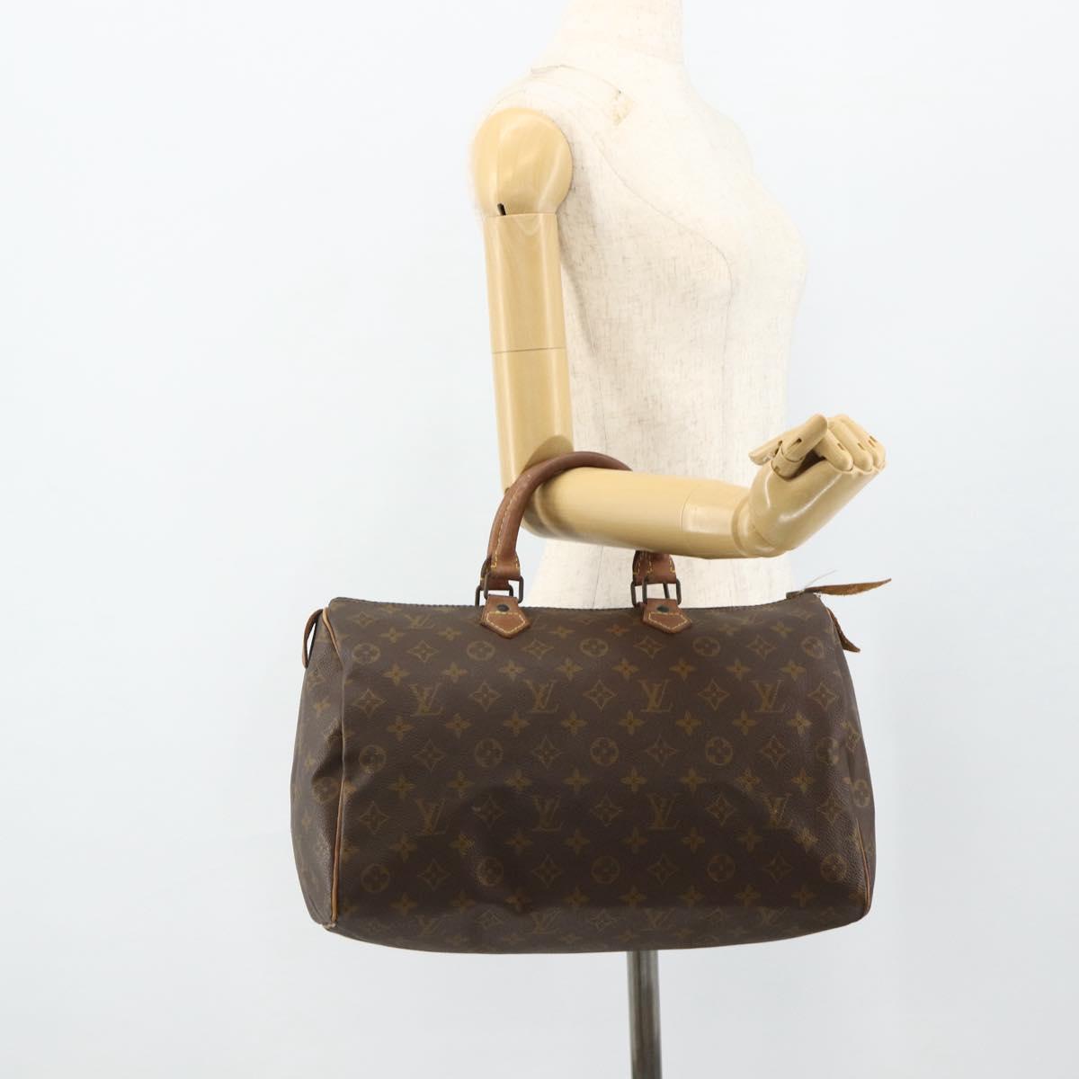 LOUIS VUITTON Monogram Speedy 35 Hand Bag M41524 LV Auth YKZ1301A
