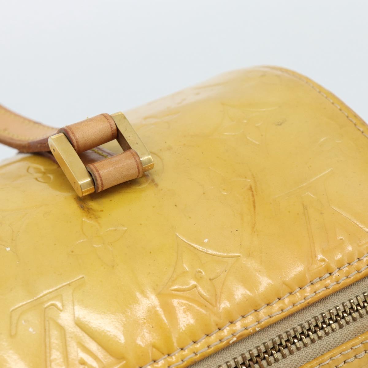 LOUIS VUITTON Monogram Vernis Bedford Hand Bag Beige M91006 LV Auth YKZ1306