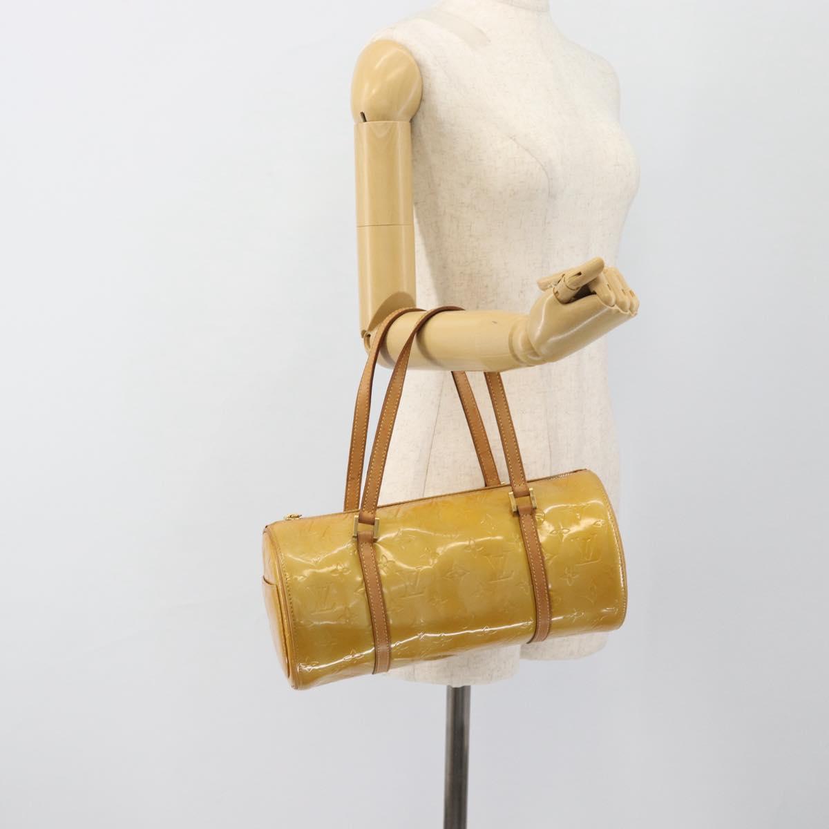 LOUIS VUITTON Monogram Vernis Bedford Hand Bag Beige M91006 LV Auth YKZ1306