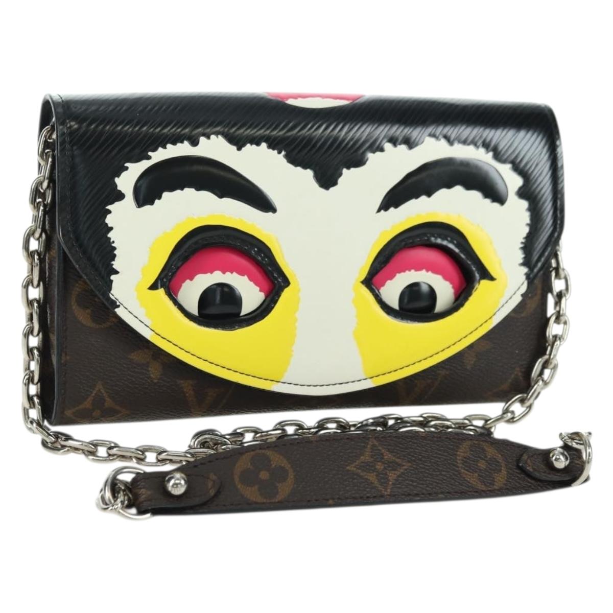 LOUIS VUITTON Monogram Pochette Kabuki Mask Shoulder Bag M43532 LV Auth YKZ1321M