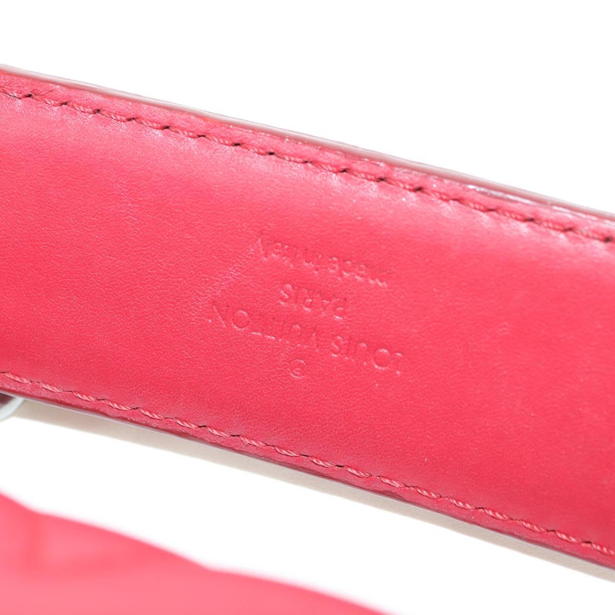 LOUIS VUITTON New Wave Chain Bag MM Leather 2way Red M51943 LV Auth YKZ1329A