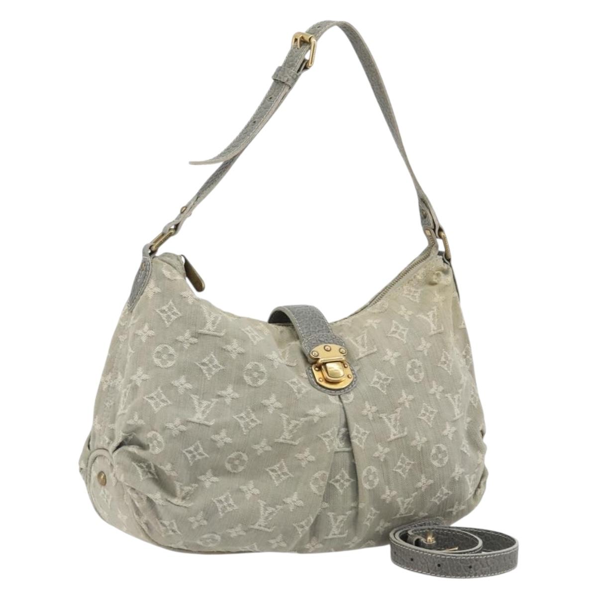 LOUIS VUITTON Monogram Denim Slytree Shoulder Bag Gris M45834 LV Auth YKZ1351A