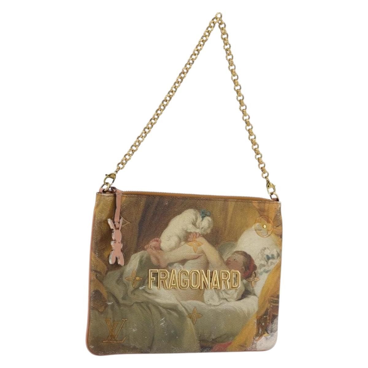 LOUIS VUITTON Masters Collection Pochette Plat Fragonard Bag M64702 Auth YKZ1370