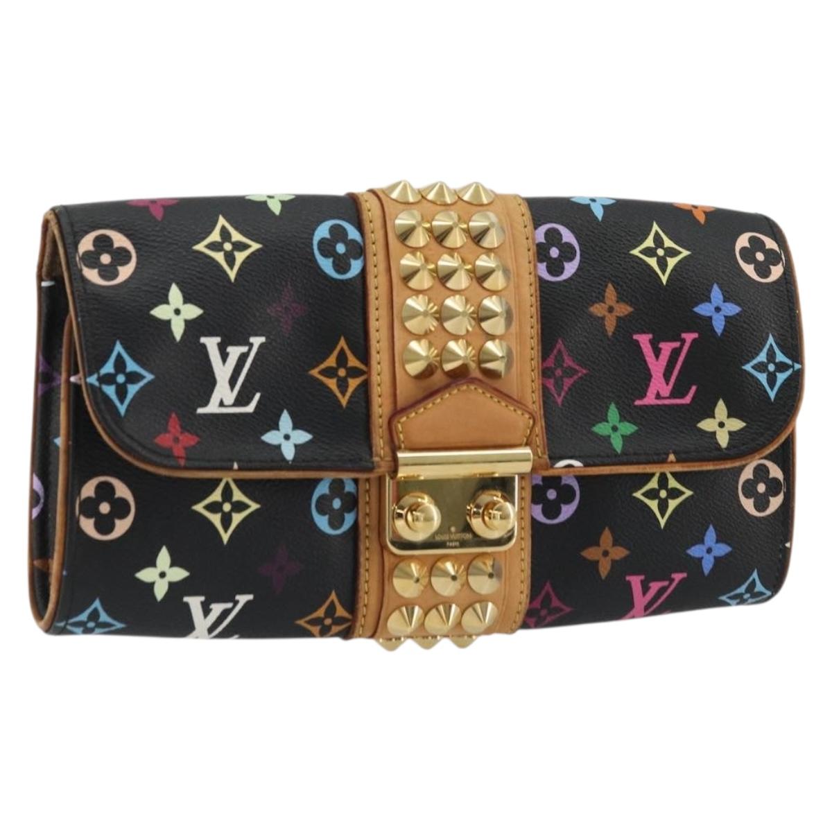 LOUIS VUITTON Monogram Multicolor Pochette Courtney Bag M45640 Auth YKZ1371A