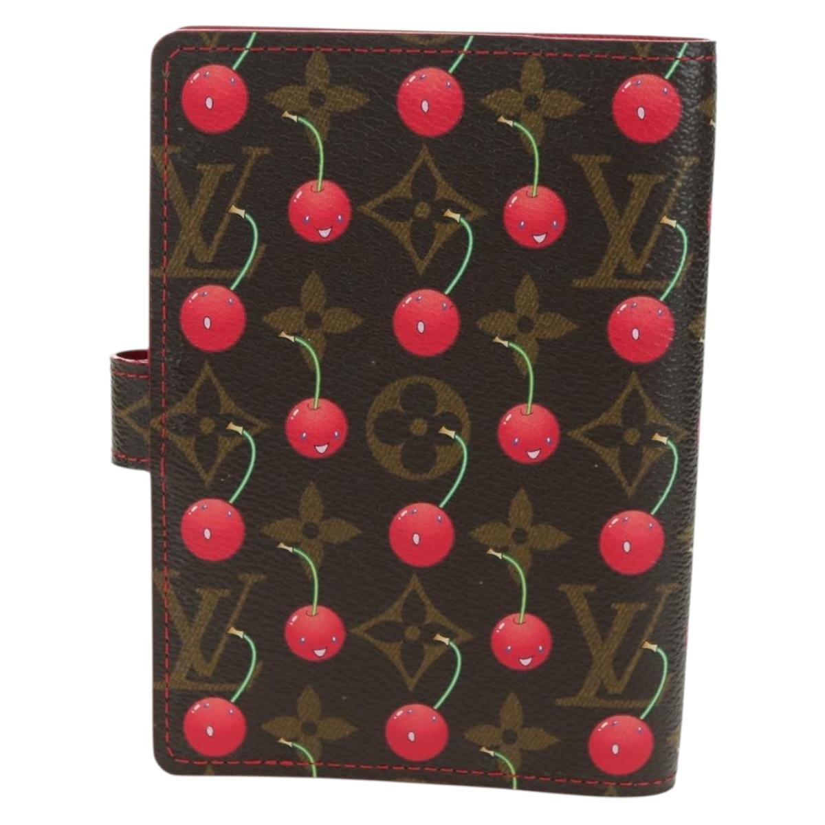 LOUIS VUITTON Monogram Cherry Agenda PM Planner Cover Red R21023 Auth YKZ1374SM