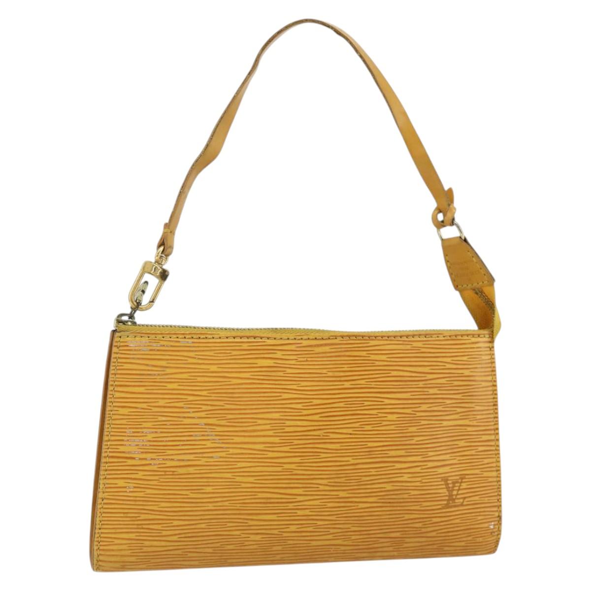 LOUIS VUITTON Epi Pochette Accessoires Pouch Yellow M52949 LV Auth YKZ1388