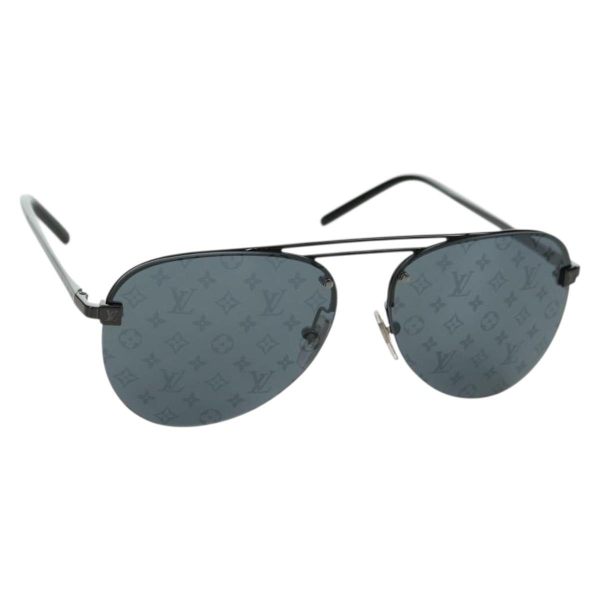 LOUIS VUITTON Clockwise Sunglasses metal Black Z1019E LV Auth YKZ1407M
