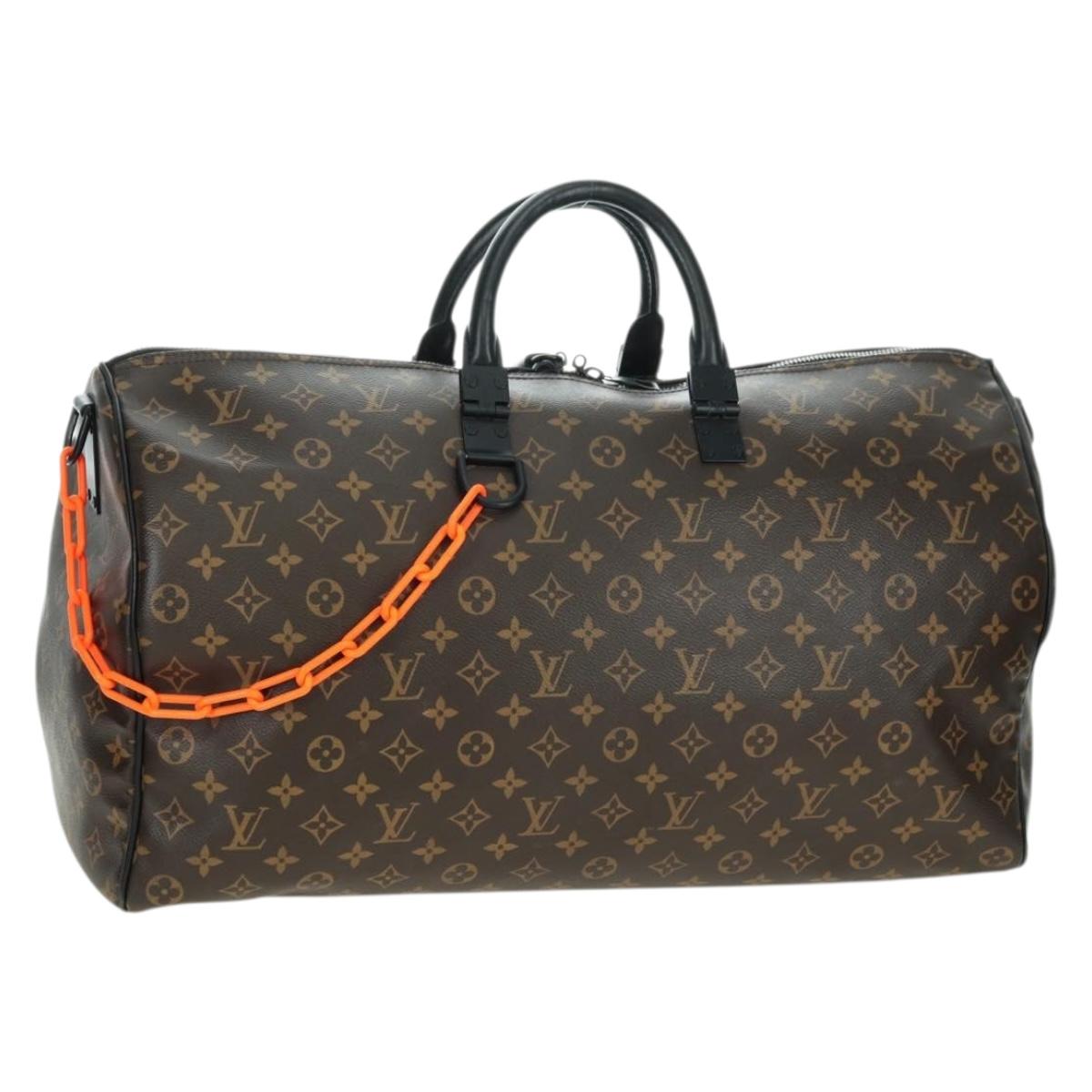LOUIS VUITTON Monogram Virgil Abloh Keepall Band 50 Bag M44471 Auth YKZ1415M