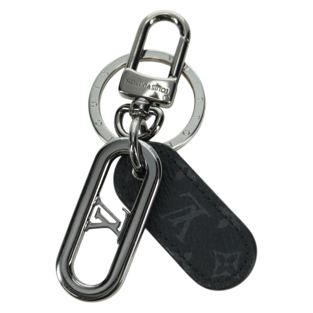 LOUIS VUITTON Monogram Porte Cles LV Signature Charm Black M00927 Auth YKZ1420M