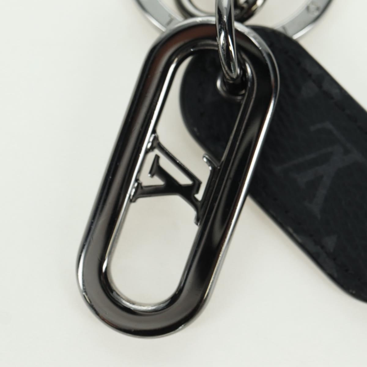 LOUIS VUITTON Monogram Porte Cles LV Signature Charm Black M00927 Auth YKZ1420M