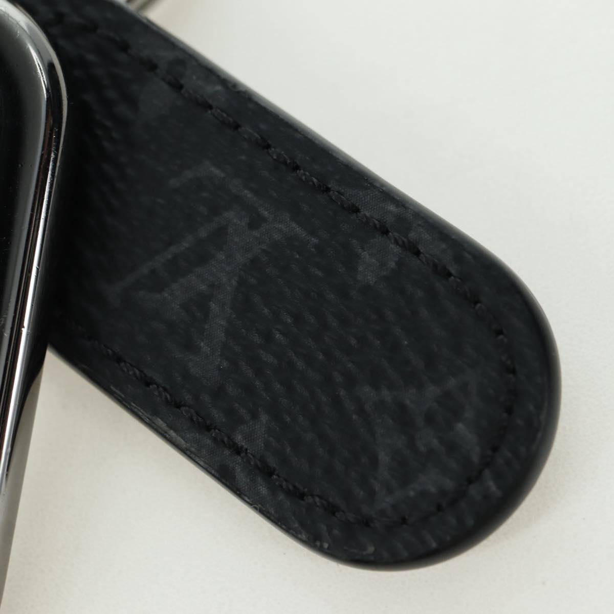 LOUIS VUITTON Monogram Porte Cles LV Signature Charm Black M00927 Auth YKZ1420M