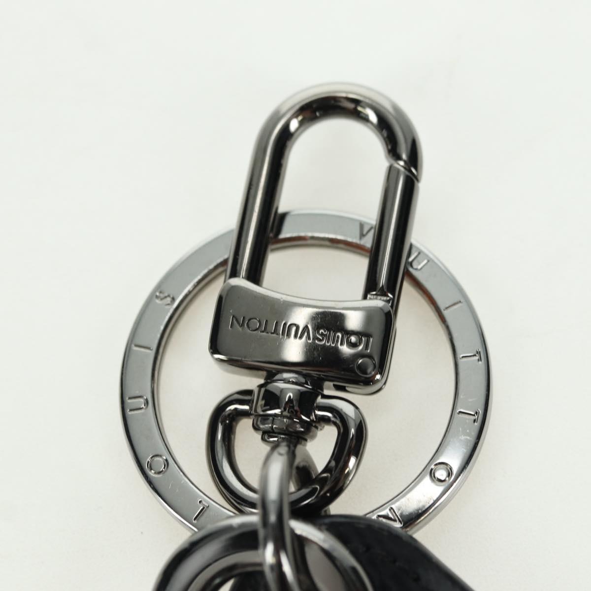 LOUIS VUITTON Monogram Porte Cles LV Signature Charm Black M00927 Auth YKZ1420M