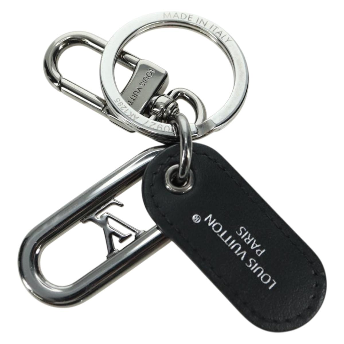 LOUIS VUITTON Monogram Porte Cles LV Signature Charm Black M00927 Auth YKZ1420M