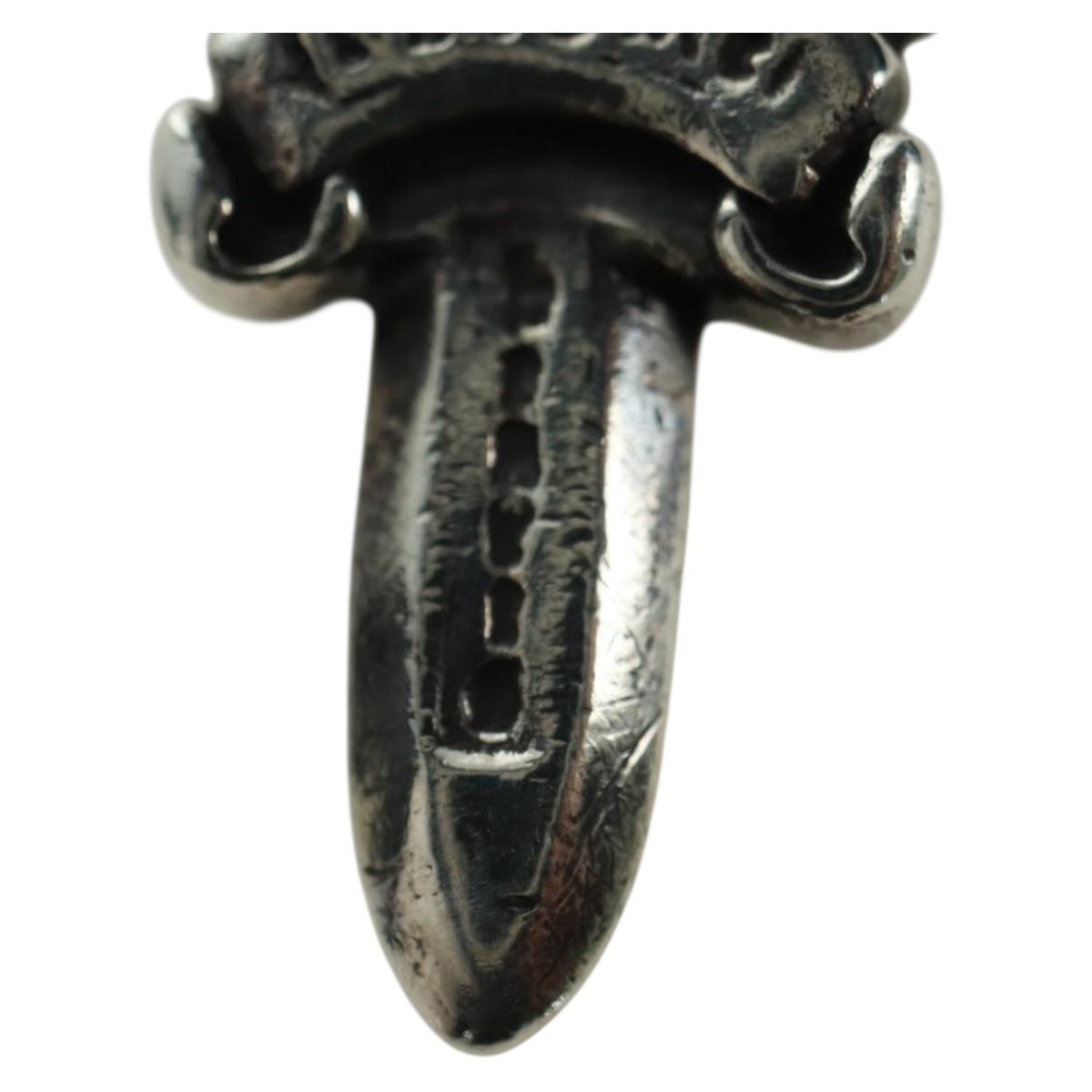 Chrome Hearts Dagger Charm Pendant Top Ag925 Silver Auth YKZ1426V