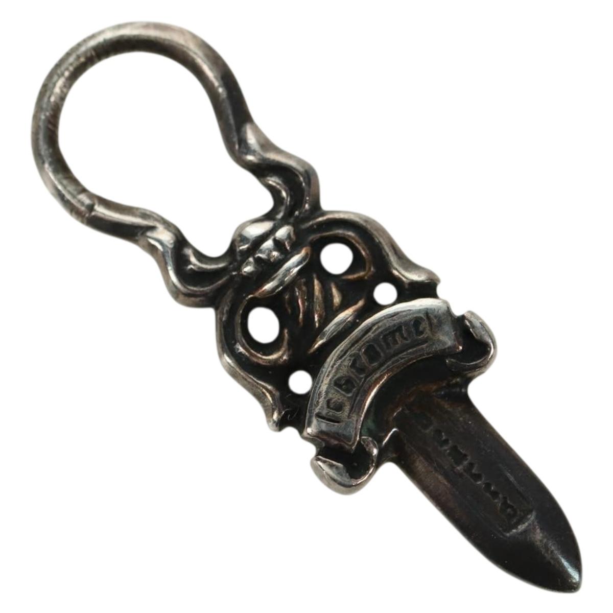 Chrome Hearts Dagger Charm Pendant Top Ag925 Silver Auth YKZ1429V