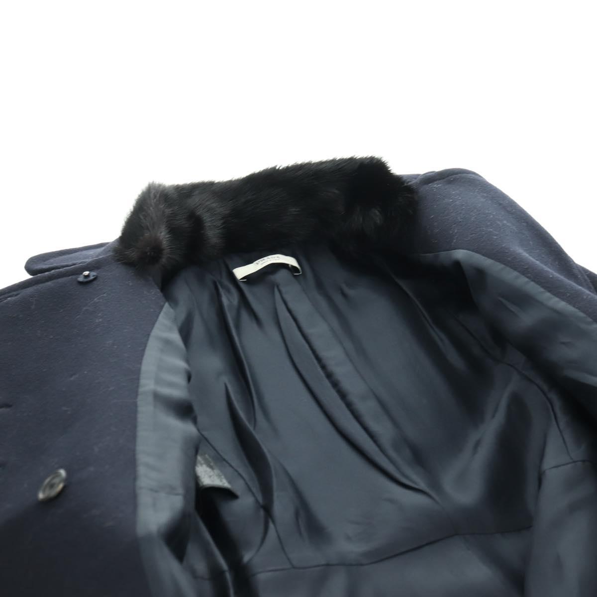 PRADA Coat Jacket Wool Black Auth YKZ1434A