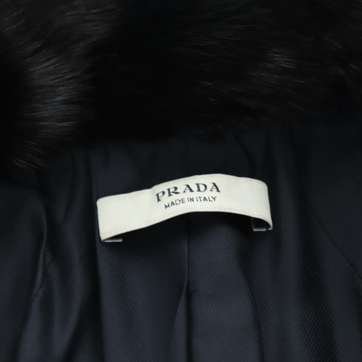 PRADA Coat Jacket Wool Black Auth YKZ1434A