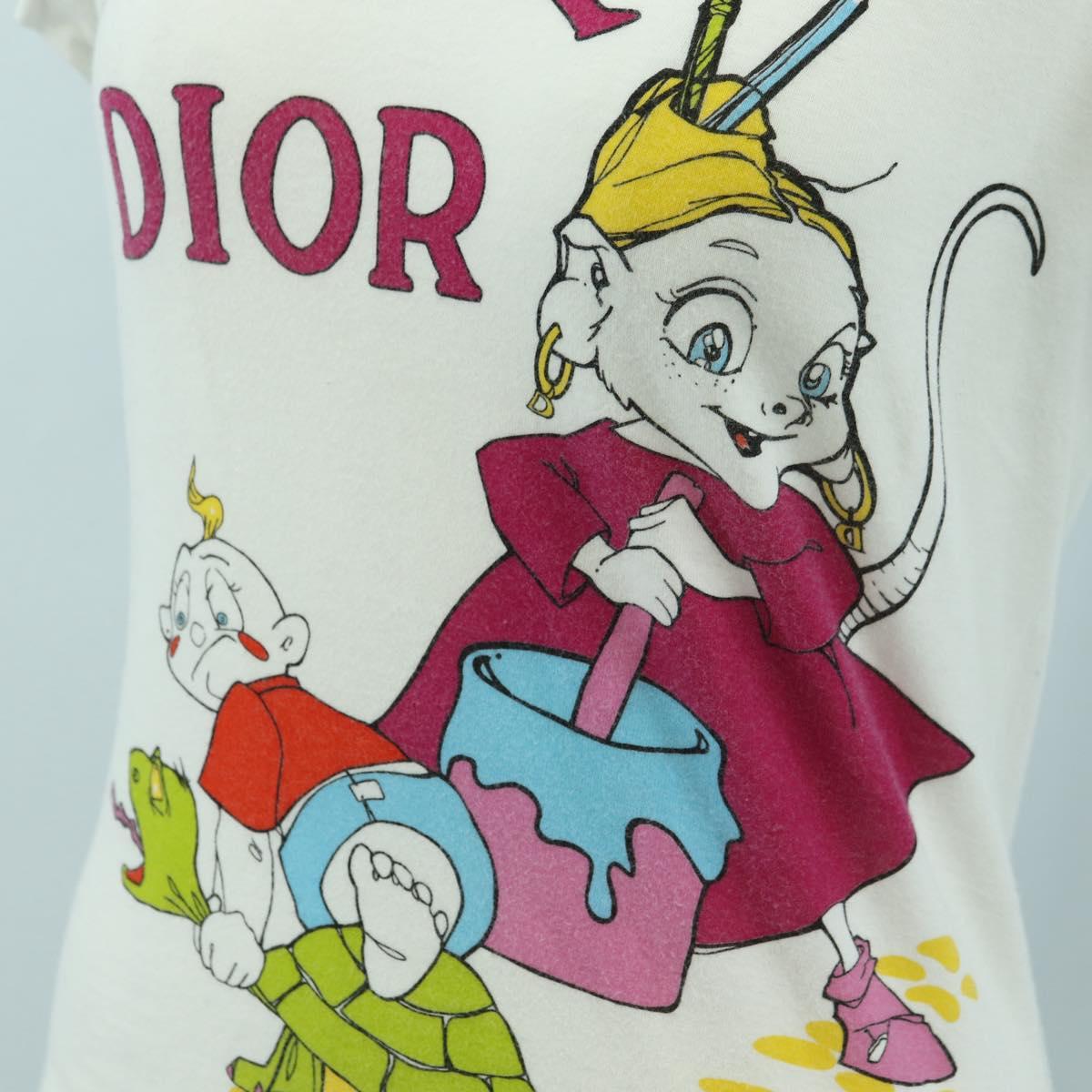 Christian Dior Galliano Period Short-Sleeved T-shirt Cotton White Auth YKZ1435V