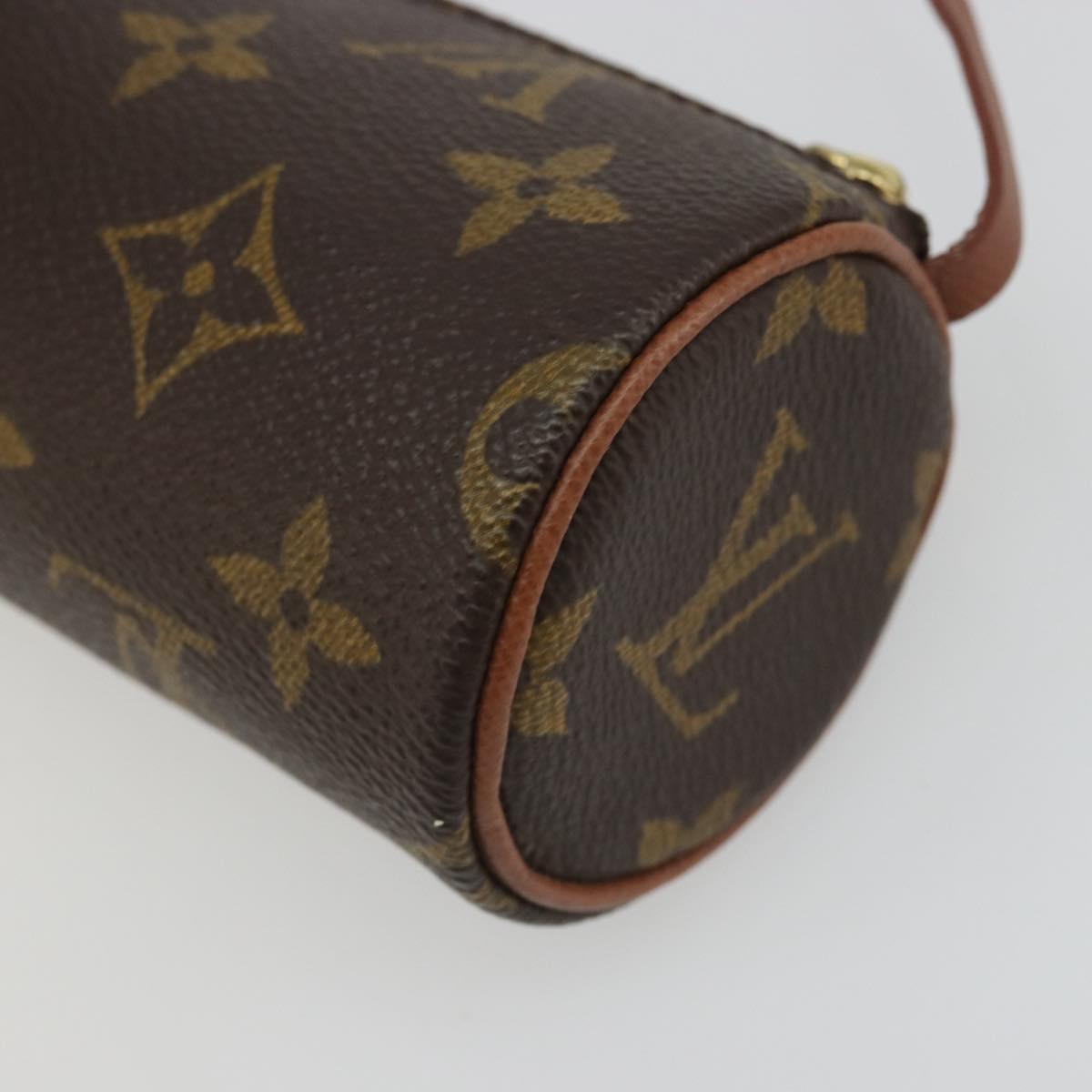 LOUIS VUITTON Monogram Papillon Pouch LV Auth YKZ1451