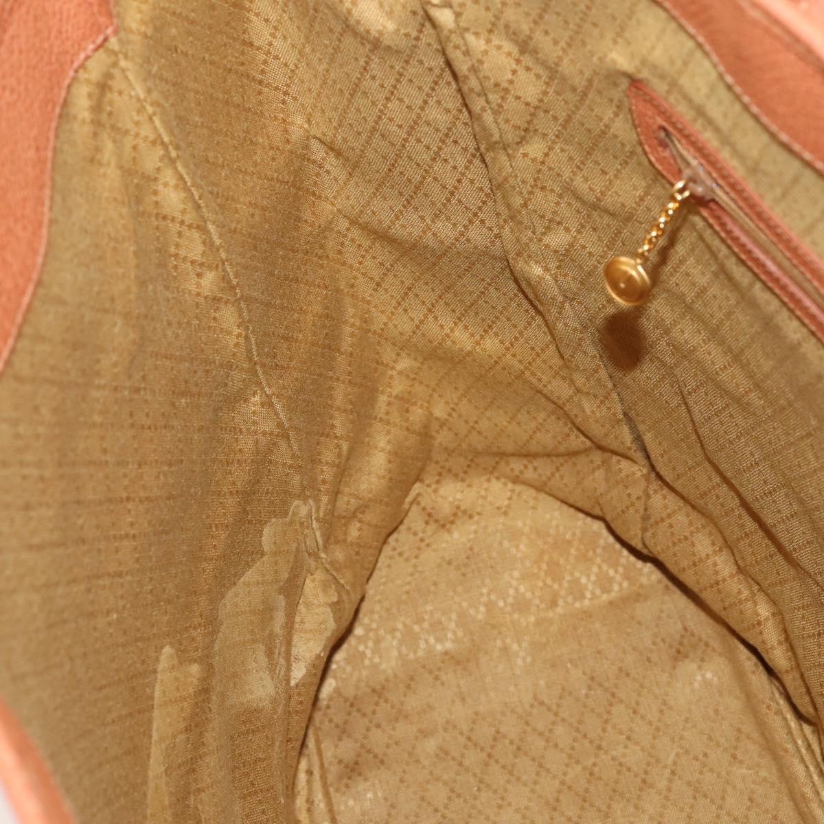GUCCI Tote Bag Suede Brown Gold 002 58 0233 Auth YKZ146