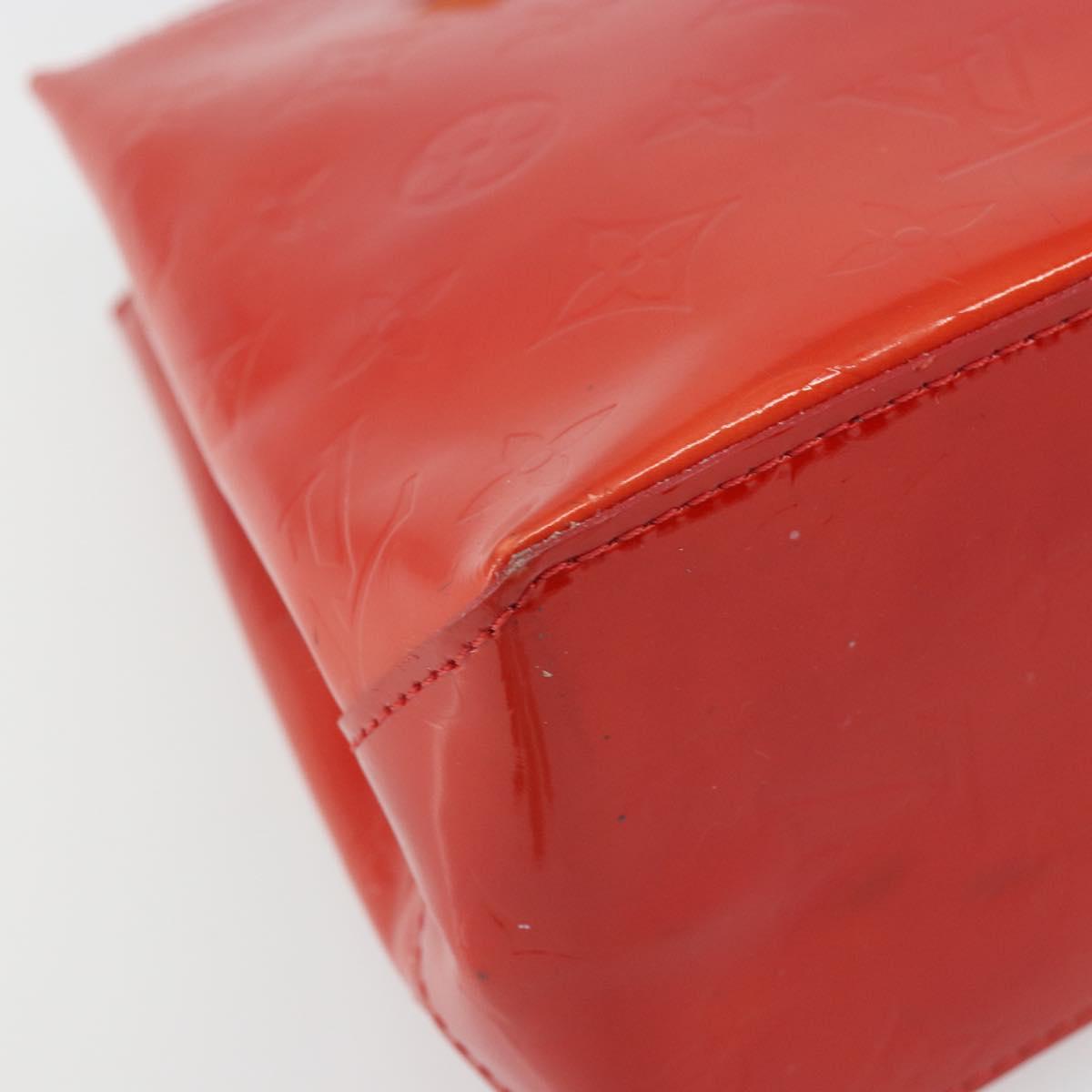 LOUIS VUITTON Monogram Vernis Reade PM Hand Bag Red Rouge M91088 LV Auth YKZ1466
