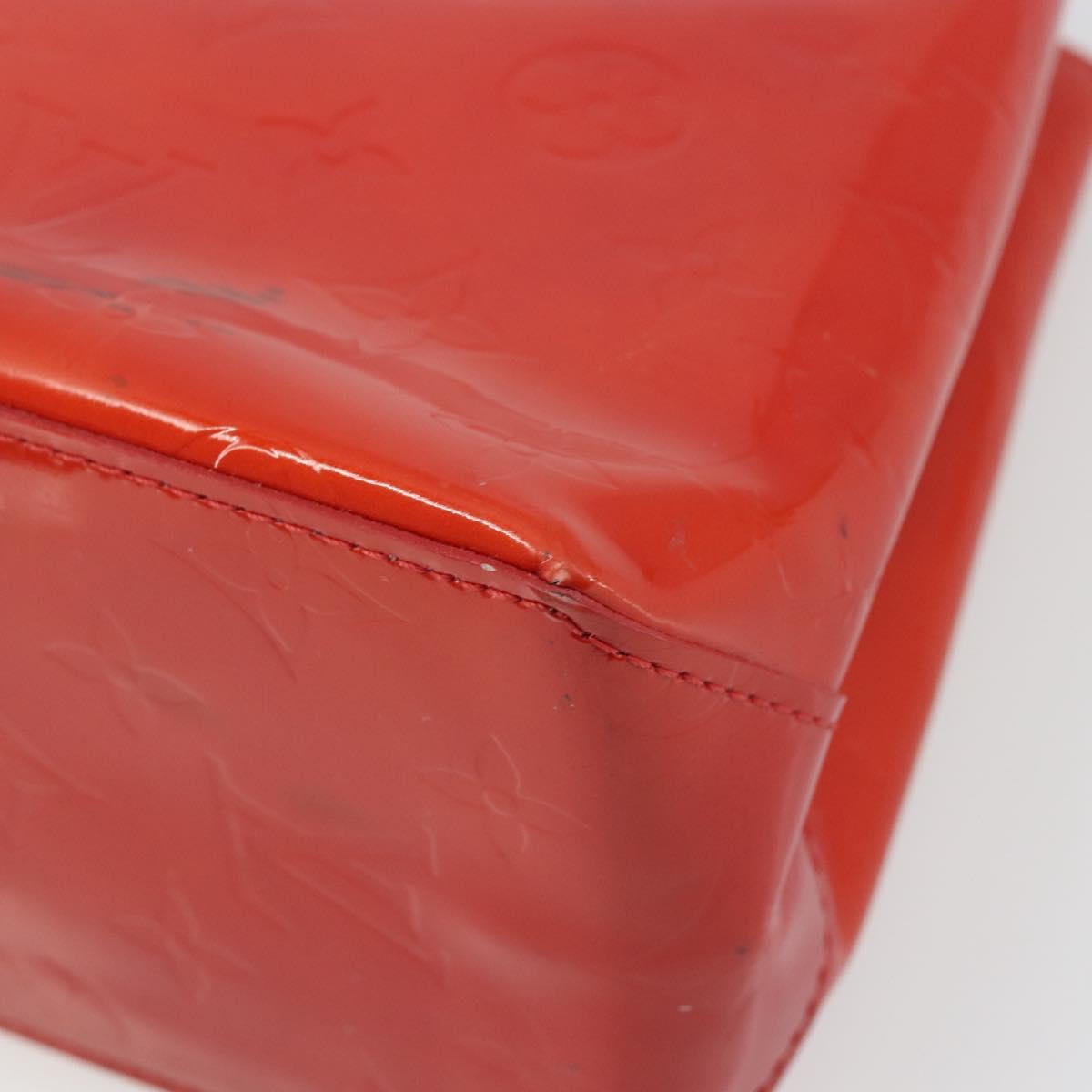 LOUIS VUITTON Monogram Vernis Reade PM Hand Bag Red Rouge M91088 LV Auth YKZ1466
