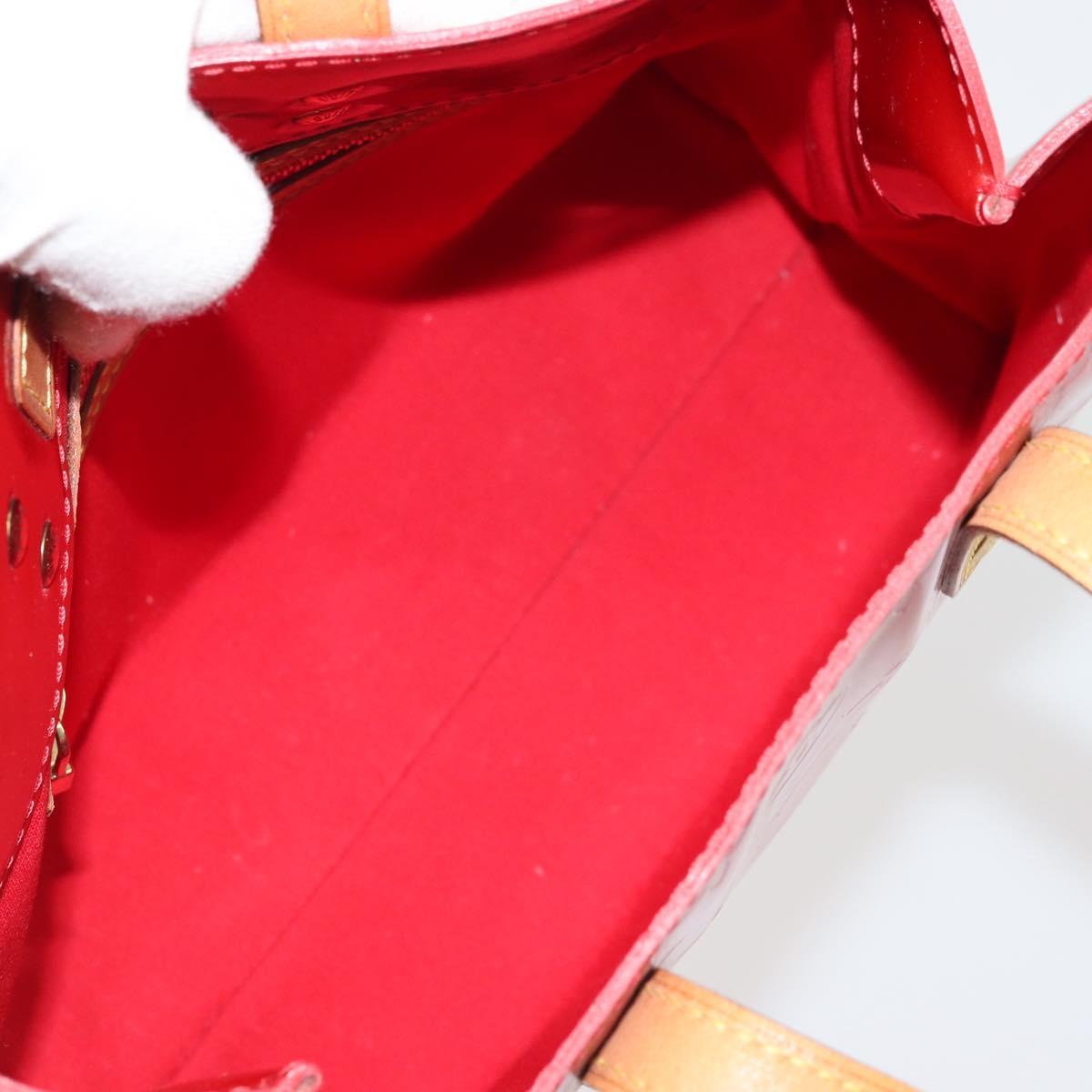 LOUIS VUITTON Monogram Vernis Reade PM Hand Bag Red Rouge M91088 LV Auth YKZ1466