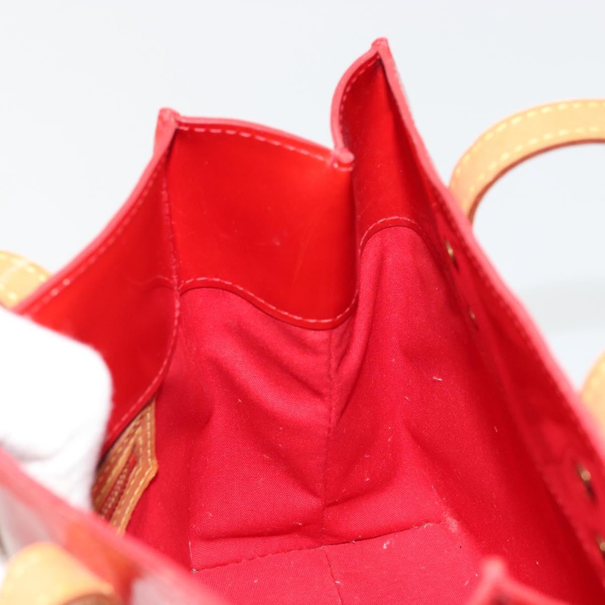 LOUIS VUITTON Monogram Vernis Reade PM Hand Bag Red Rouge M91088 LV Auth YKZ1466