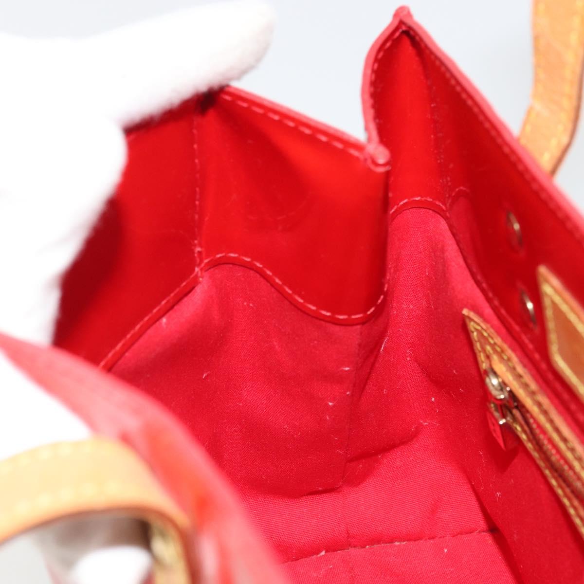 LOUIS VUITTON Monogram Vernis Reade PM Hand Bag Red Rouge M91088 LV Auth YKZ1466