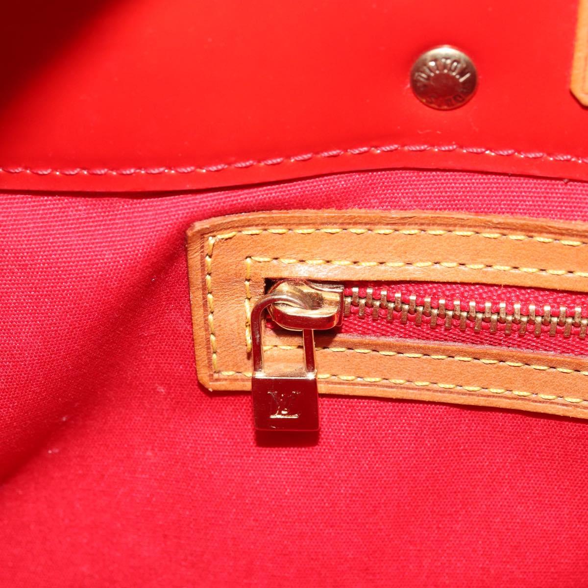 LOUIS VUITTON Monogram Vernis Reade PM Hand Bag Red Rouge M91088 LV Auth YKZ1466