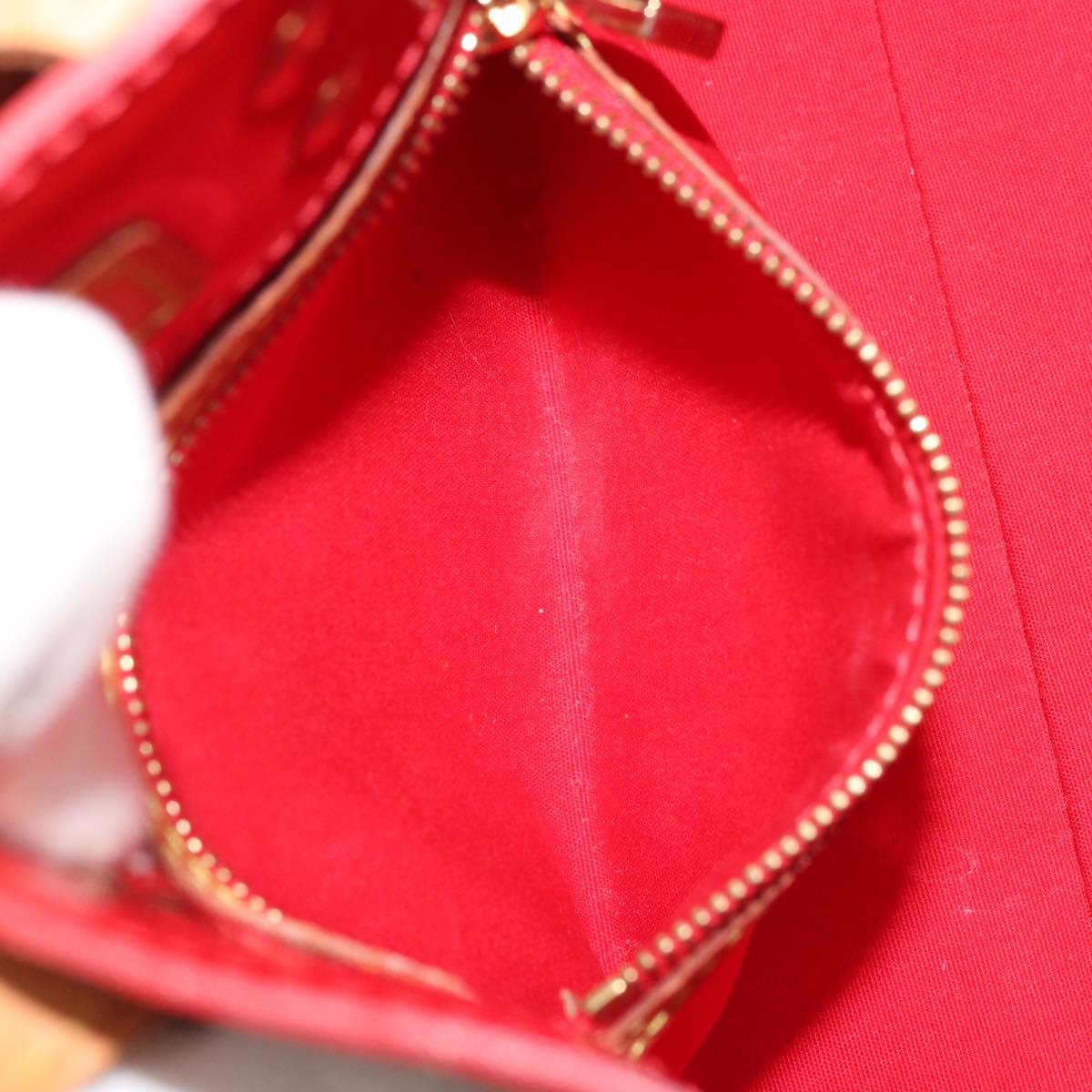 LOUIS VUITTON Monogram Vernis Reade PM Hand Bag Red Rouge M91088 LV Auth YKZ1466